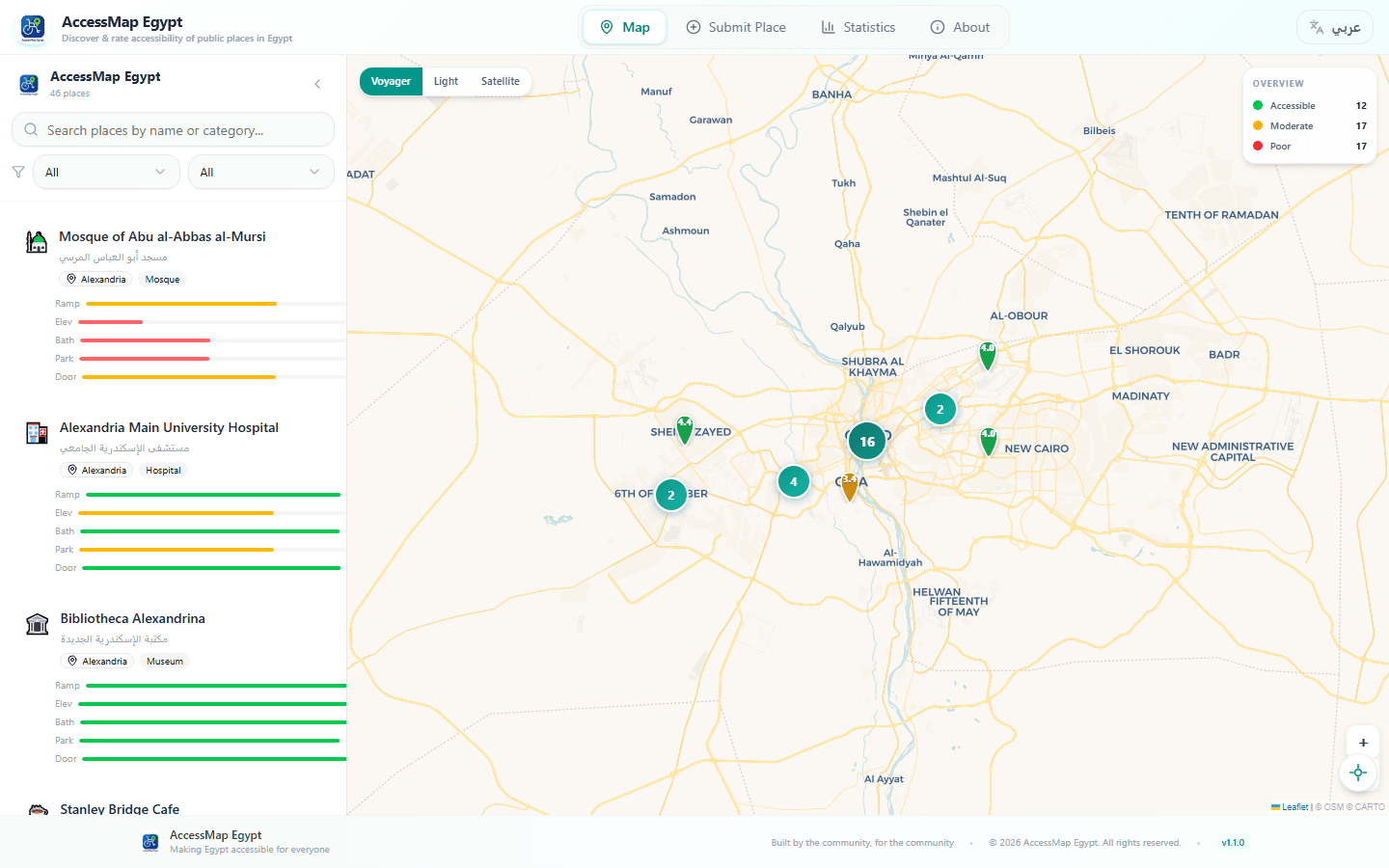 AccessMap Egypt website