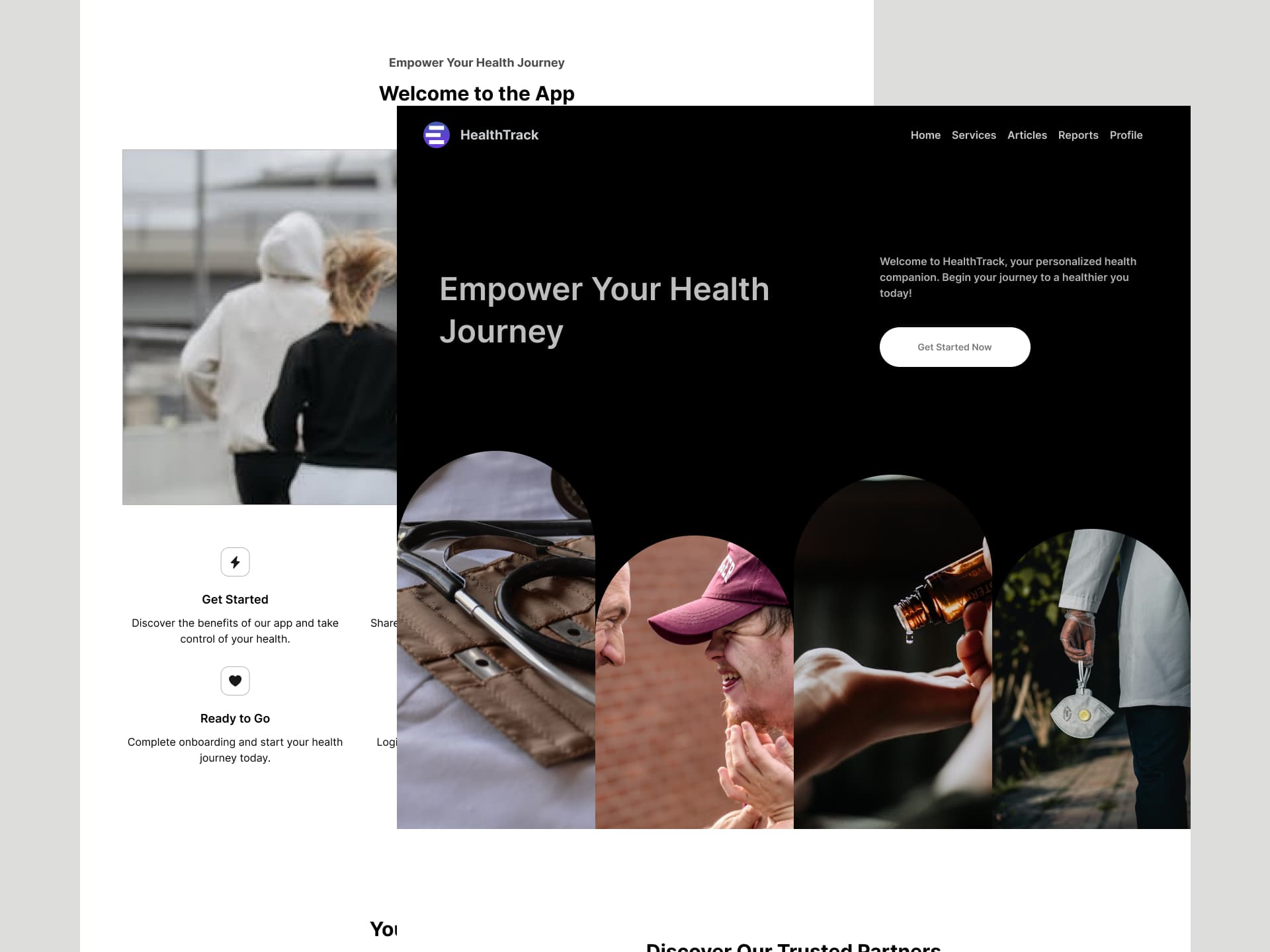 HealthTrack website